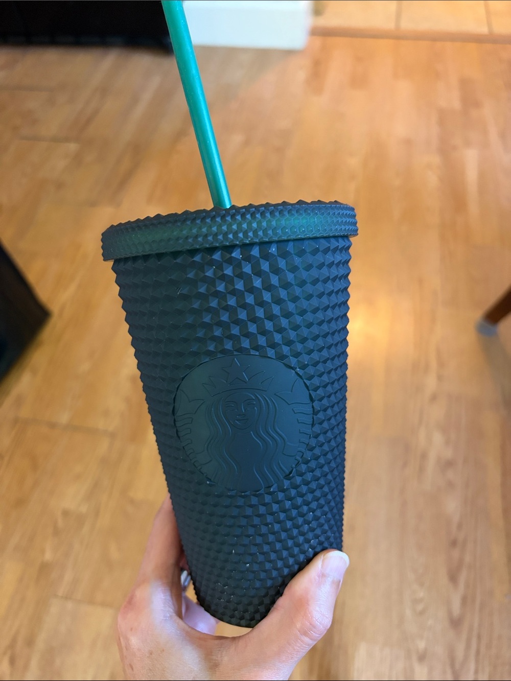 Starbucks Matte Green Studded Cold Cup with Green Straw